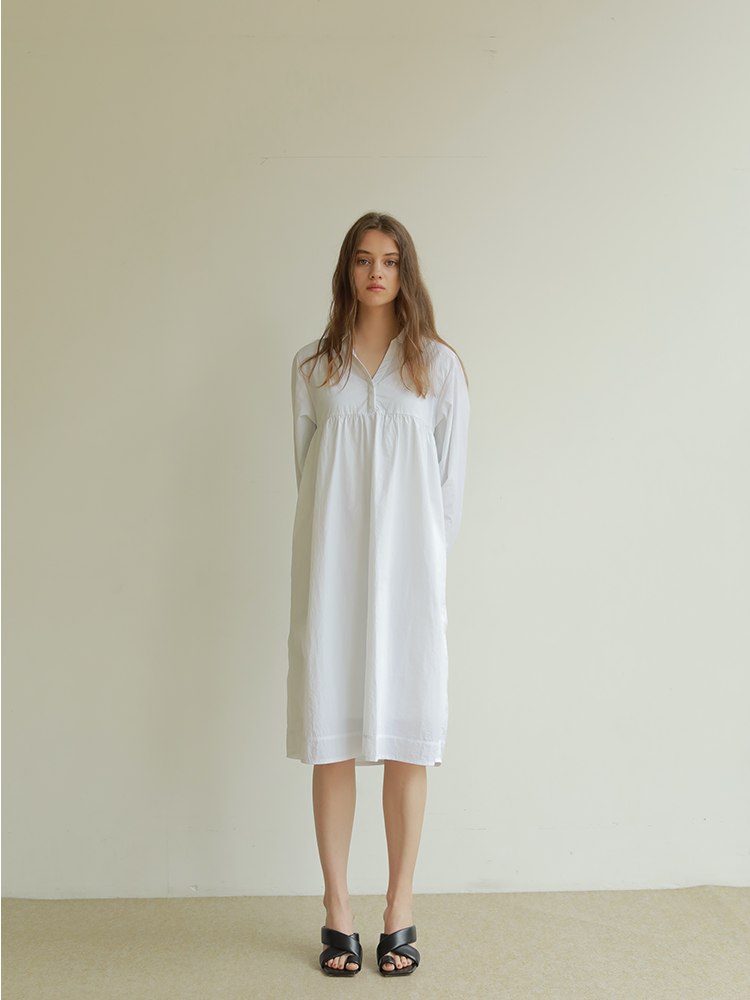 【 price down】スキッパーシャツワンピース
