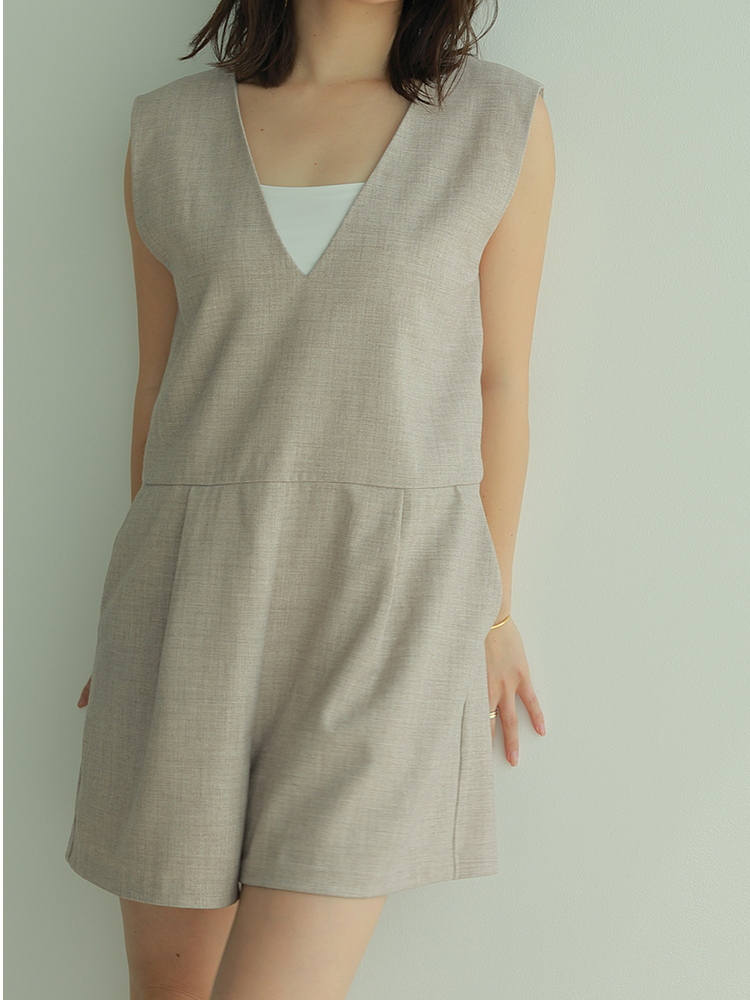 【 price down】ウォルナットボタンロンパース