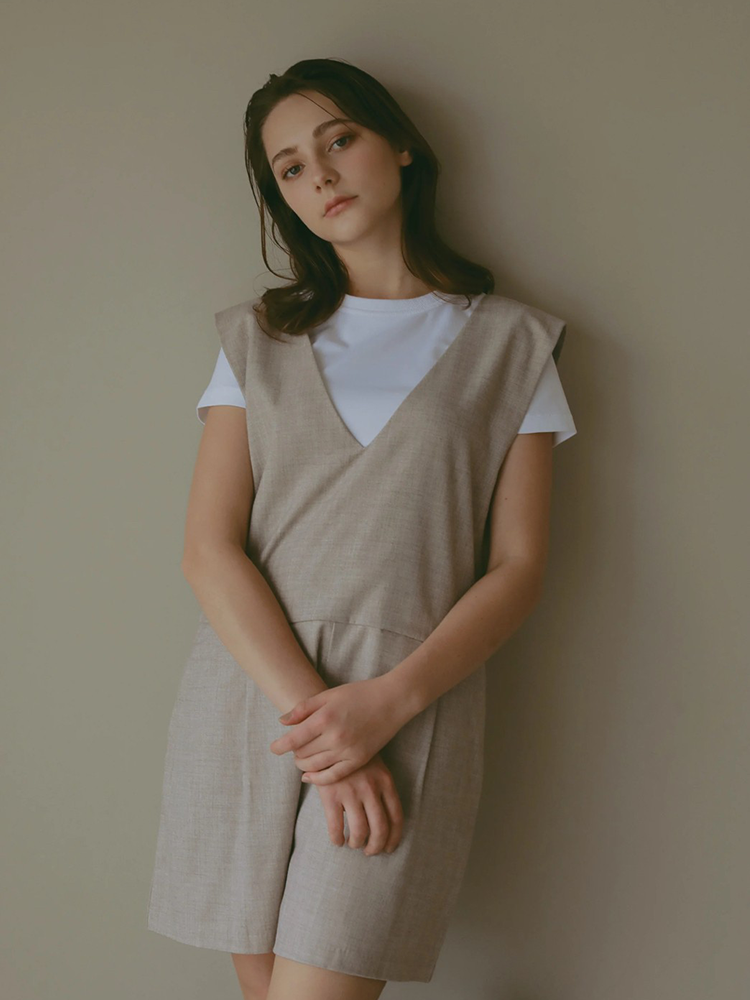 【 price down】ウォルナットボタンロンパース
