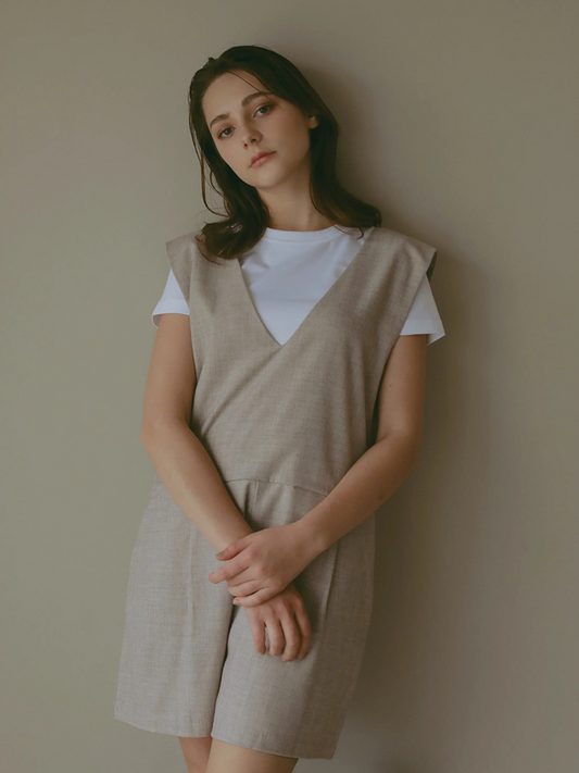 【 price down】ウォルナットボタンロンパース