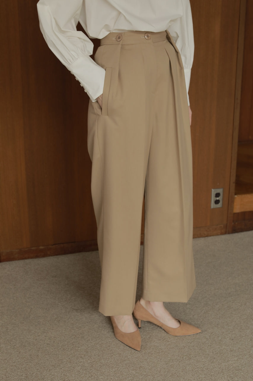 【 price down】ウエストタックストレートパンツ