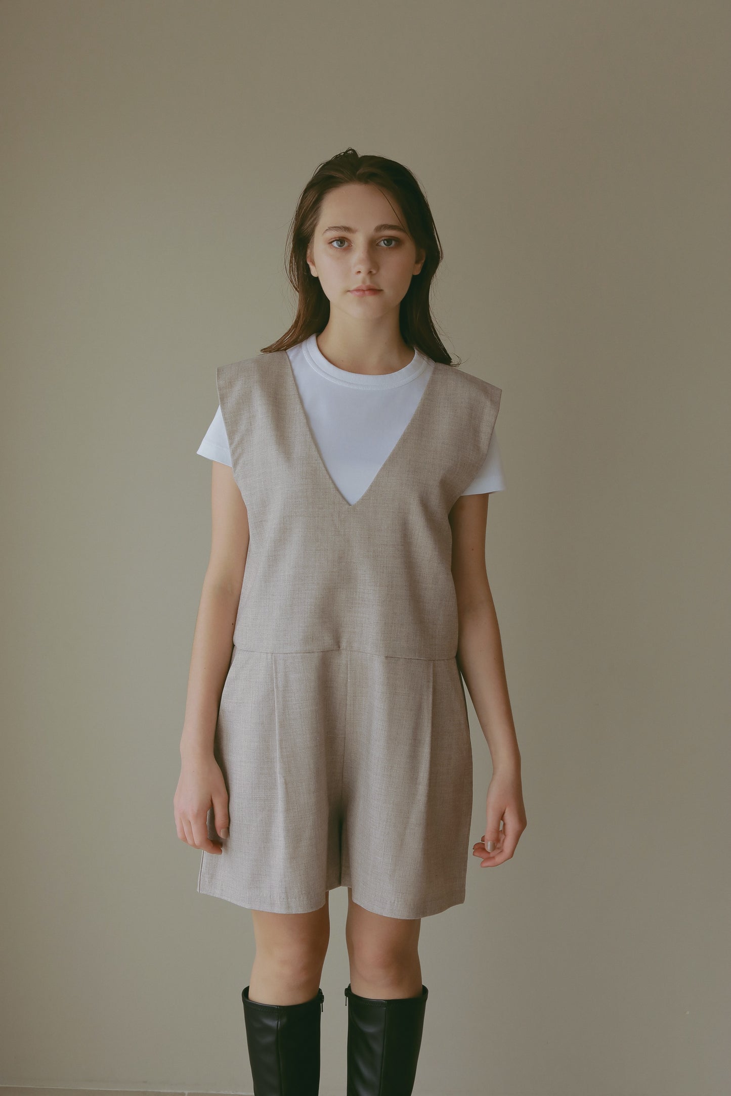 【 price down】ウォルナットボタンロンパース