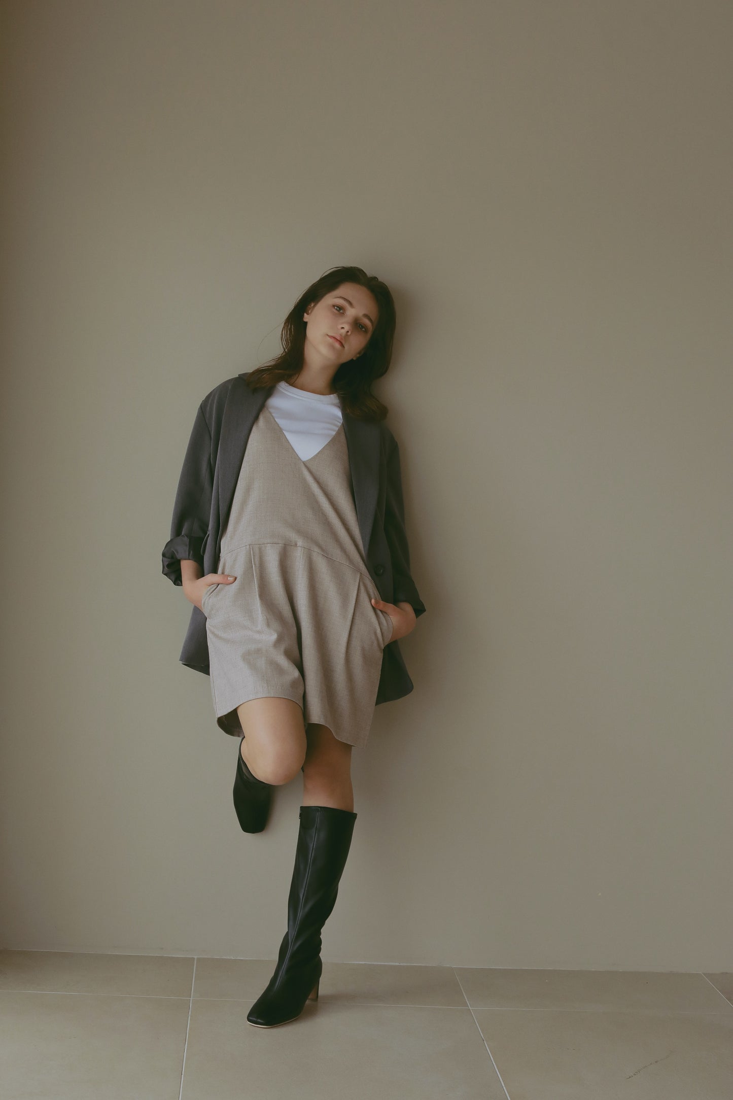 【 price down】ウォルナットボタンロンパース