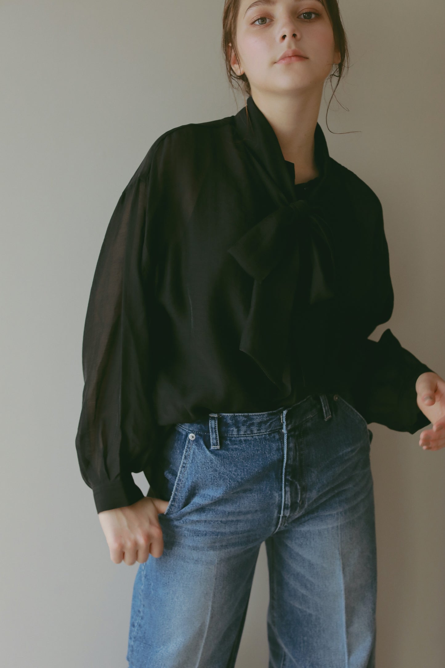 【 price down】2wayシースルーブラウス